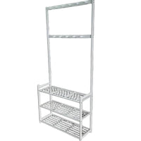 Multifunctional Bamboo Entryway Shoe Rack with Hooks and Storage Bamboo rack