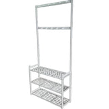 Multifunctional Bamboo Entryway Shoe Rack with Hooks and Storage Bamboo rack