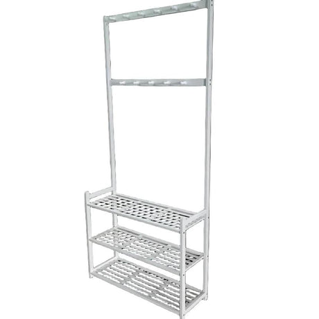 Multifunctional Bamboo Entryway Shoe Rack with Hooks and Storage Bamboo rack