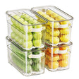 Stackable Acrylic Fridge Storage Containers with Wheels Fridge container Food Storage Containers