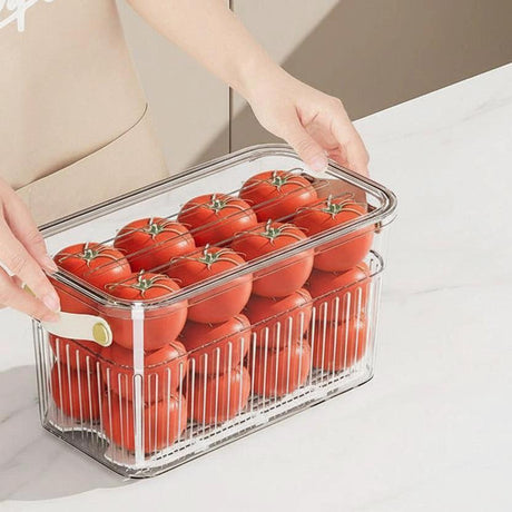 Stackable Acrylic Fridge Storage Containers with Wheels Fridge container Food Storage Containers