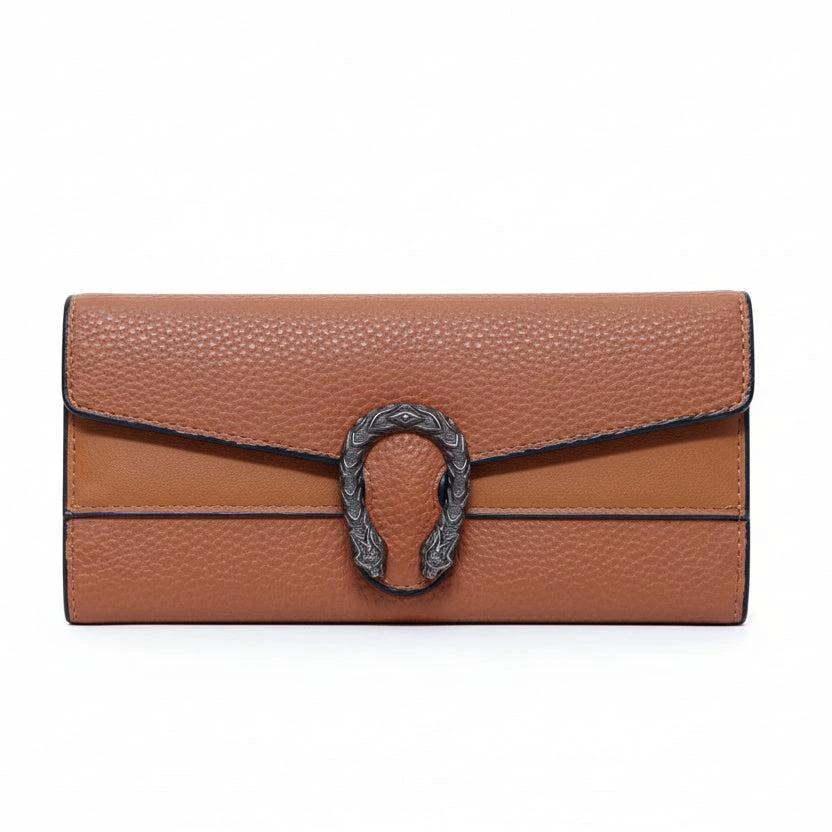 Ladies Long Tri-Fold PU Leather Wallet with Card Slots Ladies wallets Wallets