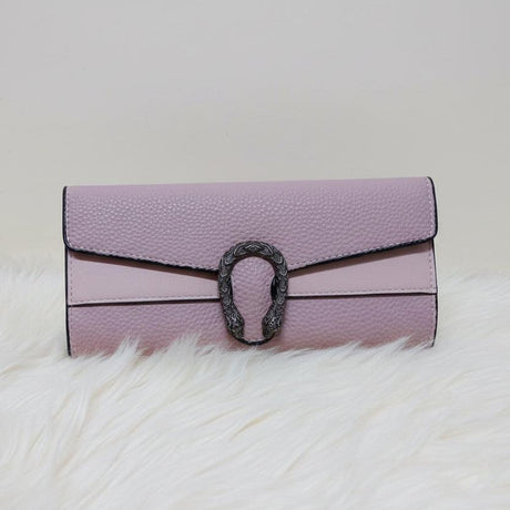 Ladies Long Tri-Fold PU Leather Wallet with Card Slots