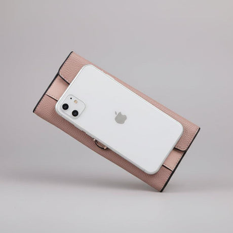 Ladies Long Tri-Fold PU Leather Wallet with Card Slots