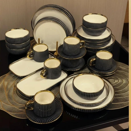Elegant European Porcelain Dinner Set 32 Pieces with 380ml Mugs Dinner set Dinnerware Sets