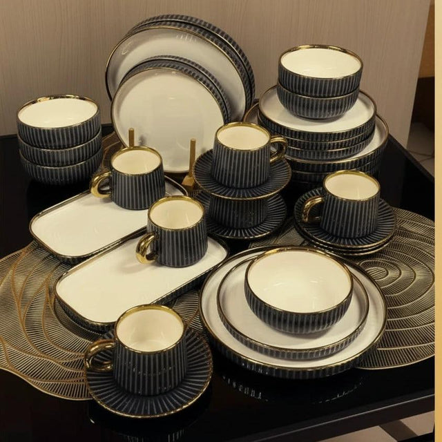 Elegant European Porcelain Dinner Set 32 Pieces with 380ml Mugs Dinner set Dinnerware Sets
