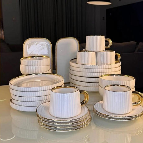Elegant European Porcelain Dinner Set 32 Pieces with 380ml Mugs Dinner set Dinnerware Sets