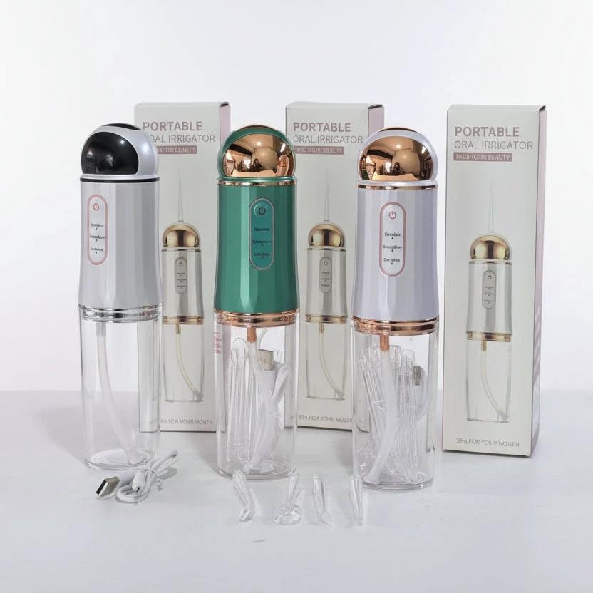 Portable Smart Electric Oral Irrigator Water Flosser with 4 Nozzle Heads Beauty & Personal Care