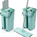 Flat Vertex Self Squeeze Mop with Bucket Hand-Free Wringing Dry mop Mops