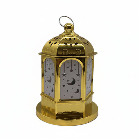 Moon and Star Shadow Decorative Lantern for Eid and Ramadan