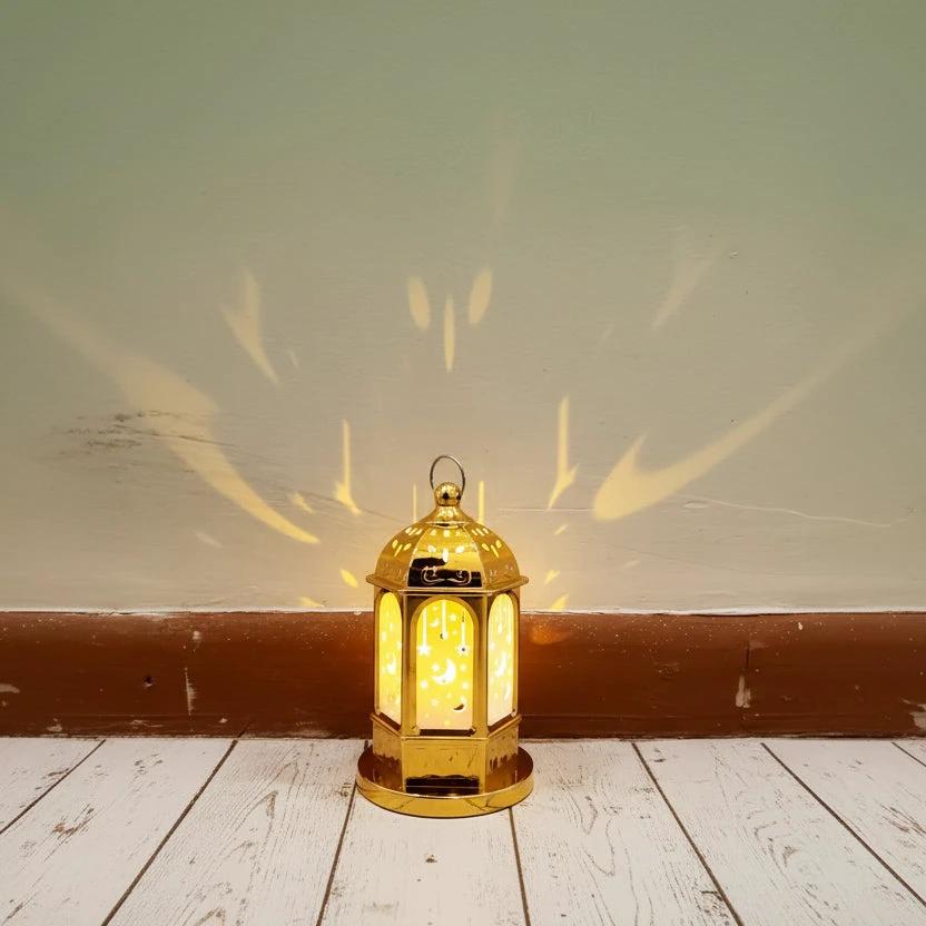 Moon and Star Shadow Decorative Lantern for Eid and Ramadan Decor Seasonal & Holiday Decorations