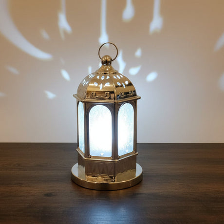 Moon and Star Shadow Decorative Lantern for Eid and Ramadan