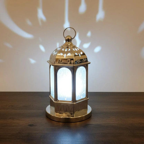 Moon and Star Shadow Decorative Lantern for Eid and Ramadan Decor Seasonal & Holiday Decorations