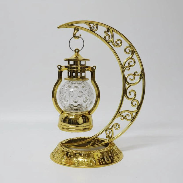 Turkish Mosaic Moon Lamp Holder with Lamp Decor Table Lamps