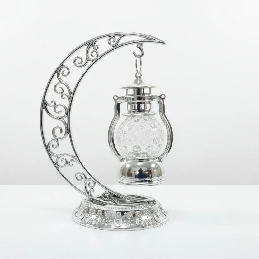 Turkish Mosaic Moon Lamp Holder with Lamp Decor Table Lamps