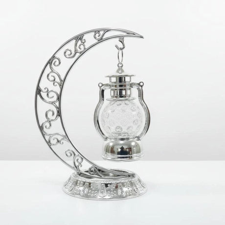 Turkish Mosaic Moon Lamp Holder with Lamp Decor Table Lamps