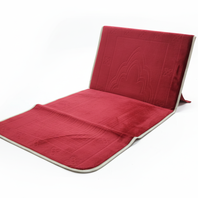 Portable Foldable Prayer Mat with Backrest Travel Salah Mat