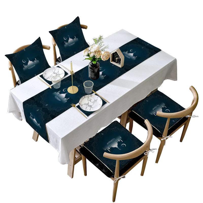 Ramadan Eid Table Runner Set with Cushion Covers Festive Home Décor Eid table runners Uncategorized