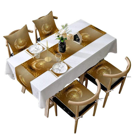 Ramadan Eid Table Runner Set with Cushion Covers Festive Home Décor Eid table runners Uncategorized