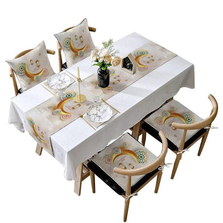 Ramadan Eid Table Runner Set with Cushion Covers Festive Home Décor Eid table runners Uncategorized