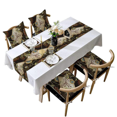 Ramadan Eid Table Runner Set with Cushion Covers Festive Home Décor Eid table runners Uncategorized