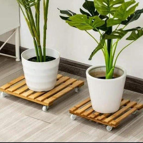 Plant Roller Base Stand 25cm Square Heavy Duty Pot Mover Garden and outdoor Plant Stands