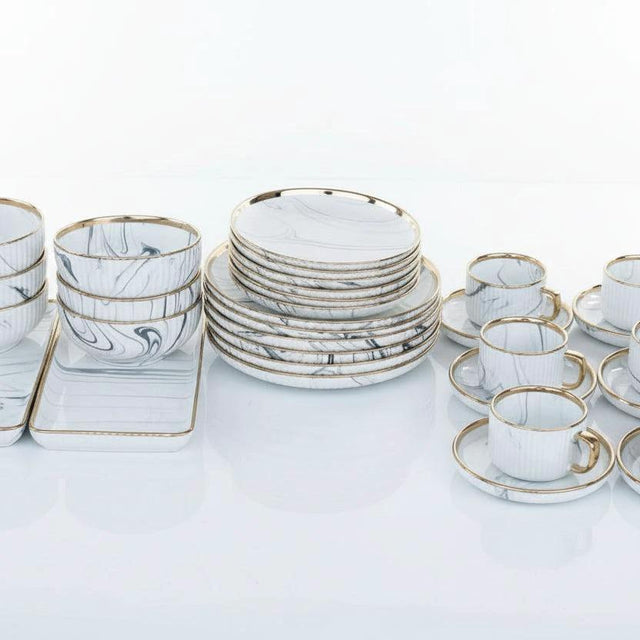 Elegant European Porcelain Dinner Set 32 Pieces Premium Tableware dinner plates Dinnerware Sets