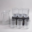 Glass Water Set Jug with 6 Drinking Glasses Tableware Set Drinkware Serving Pitchers & Carafes