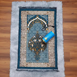 3 in 1 Portable Prayer Mat Set with Tasbih and Storage Cylinder Prayer mat Religious Items