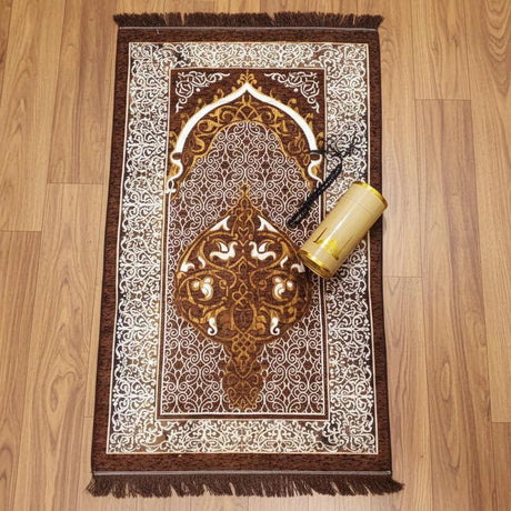3 in 1 Portable Prayer Mat Set with Tasbih and Storage Cylinder Prayer mat Religious Items