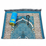 3 in 1 Portable Prayer Mat Set with Tasbih and Storage Cylinder Prayer mat Religious Items