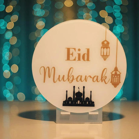 Eid Mubarak Acrylic Decorative Table Sign EID MUBARAK decor