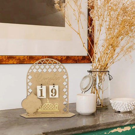 Ramadhan Countdown Calendar Wooden Eid Decor Ramadhan decor Religious Items