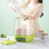 Apple Shape 10kg Rice Dispenser with Push Button Release Cereal dispenser Food Dispensers