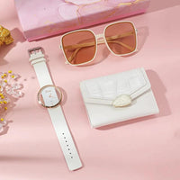 3Pcs Luxury Women’s Watches Gift Set Quartz Watch Sunglasses Wallet with Gift Box Gift set Jewelry Sets