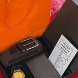 Valentines Men Gift Set with Engraved Watch Belt and Wallet Valentine nen gift Outfit Sets