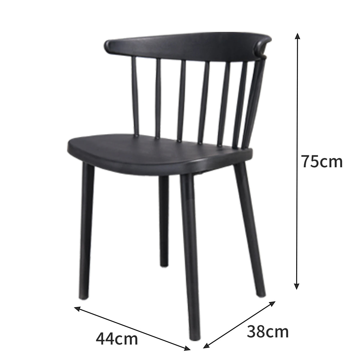 Furaha Finds modern spindle back dining chair in turquoise blue . Contemporary plastic accent chair with a sleek minimalist design