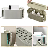 Cable Organizer Box – Green Plastic Cable Management Storage for Home & Office