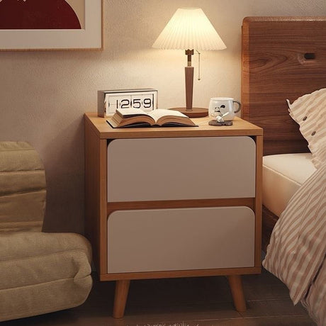Modern Wooden Bedside Cabinet – Minimalist Nightstand with Storage