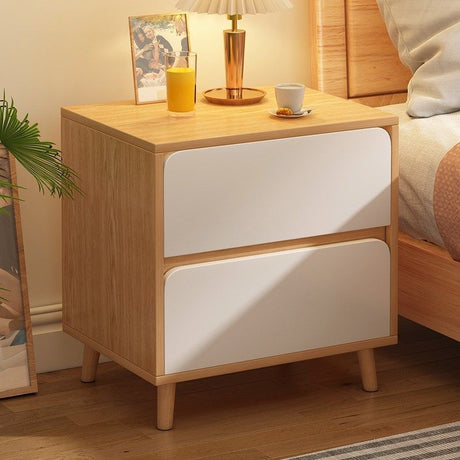 Modern Wooden Bedside Cabinet – Minimalist Nightstand with Storage