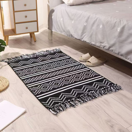 Bohemian Nordic Bedroom Rug – 60x120cm Area Rug with Tassels