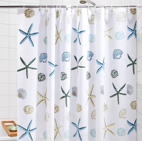 Waterproof Shower Curtain with Hooks – 180x200cm PEVA Bathroom Curtain- Furaha Finds Kenya