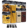 7-Piece Acrylic Food Storage Container Set – BPA-Free with Stickers & Pen (500ml to 1900ml)- Furaha Finds Kenya