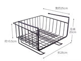 Metallic Under Shelf Storage Rack – Space-Saving Organizer | Black & White | 26.7x25x19cm