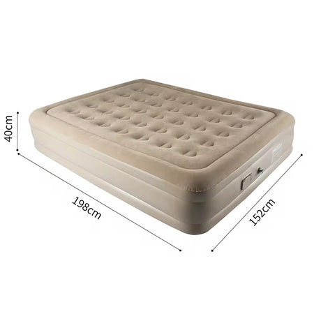 Queen Size Inflatable Airbed Mattress with Built-In Electric Pump Self-Inflating.