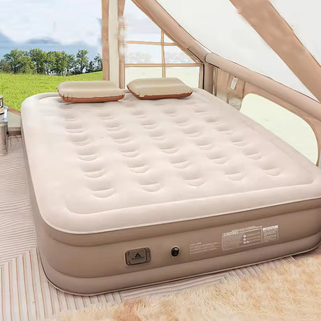 Queen Size Inflatable Airbed Mattress with Built-In Electric Pump Self-Inflating.