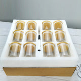 12-Piece Round Glass Jars Set with Bamboo Lids – 300ml- Furaha Finds Kenya