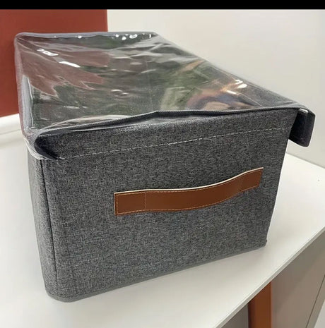 Foldable Closet Organizer Boxes with Cover – Grey | Small & Large Sizes- Furaha Finds Kenya