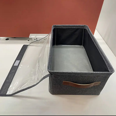 Foldable Closet Organizer Boxes with Cover – Grey | Small & Large Sizes- Furaha Finds Kenya