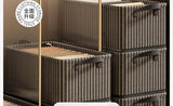 Striped Foldable Closet Organizer Box – Black & White | 47×28×20cm- Furaha Finds Kenya